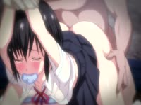 Anime student takes on a huge cock